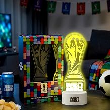 MESUCA FIFA World Cup 2026 Trophy Night Light, Decoration &amp; Souvenir Acrylic LED Lamp with 7 Colors &amp; 3 Modes, Soccer Gifts for Boys, Girls, Kids, World Cup 2026 Merchandise