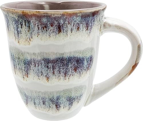 Miniatura 2 de Juego de 4 tazas de café grandes, modernas tazas de cerámica esmaltadas de 16 onzas con asa, aptas para microondas y lavavajillas