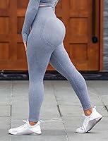 Vista 152 de HIGORUN - Leggings sin costuras para mujer, moldeadores, con diseño gráfico de sonrisas, de cintura alta, para el gimnasio, yoga o hacer ejercicio