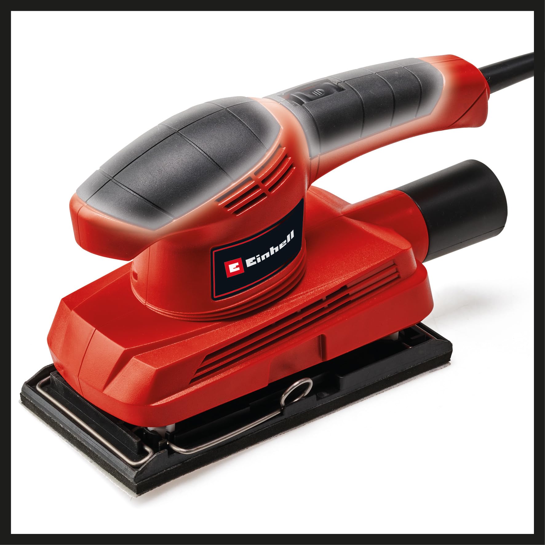 Einhell 4460640 Levigatrice Orbitale, 230 V, Tre Fogli Abrasivi Inclusi, Rosso