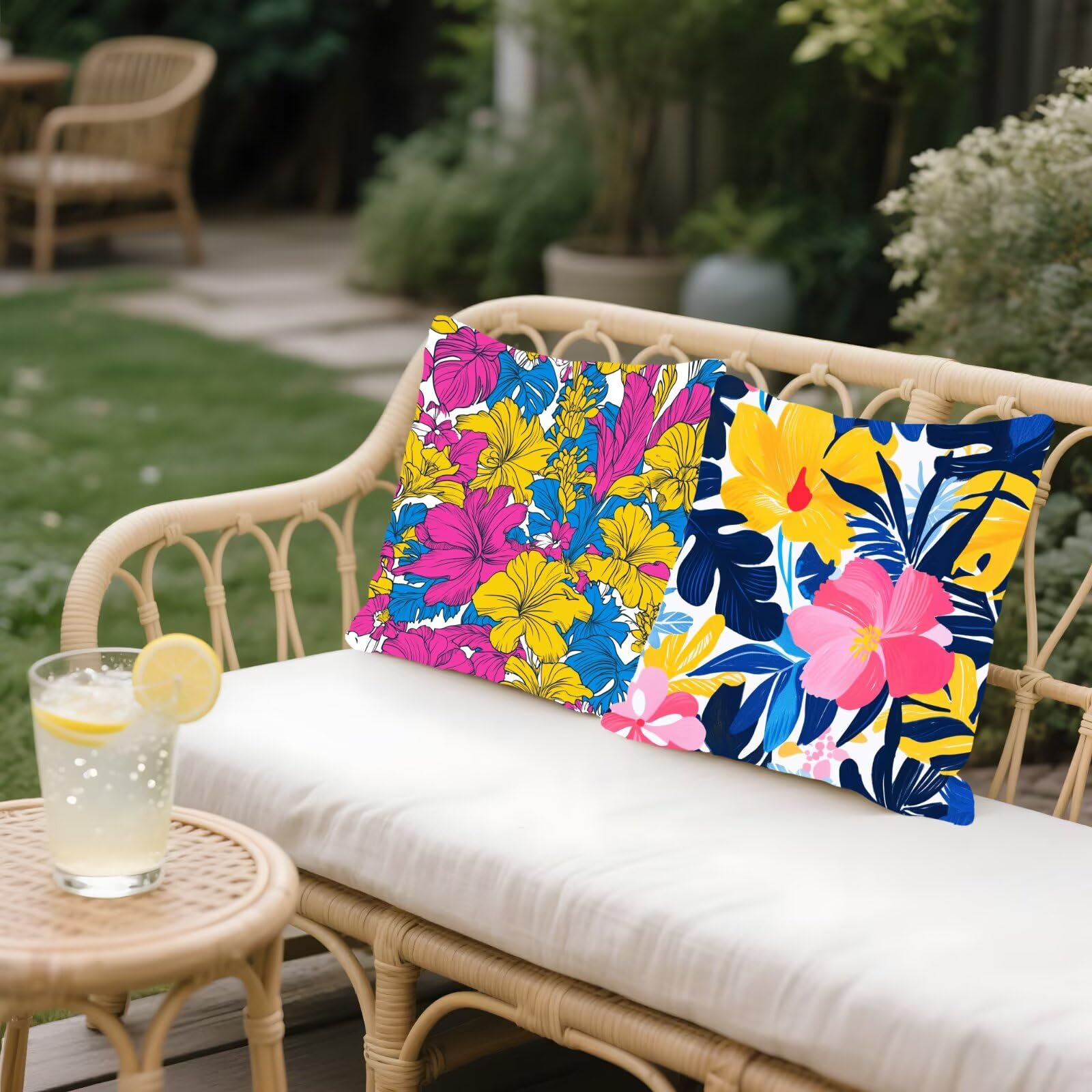 Federe Cuscini Divano 45x45cm, Federa Cuscino Fiori Pianura Quadrati Copricuscini Super Morbido Copri Cuscini Per Divano, Cuscino Decorativo da Esterno Giardini, Per Soggiorno Camera Divani Sedie P290