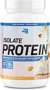 Isolate Protein - Believe Supplements - 27g of complete protein per serving (1.76lbs, Vanilla Cupcake)