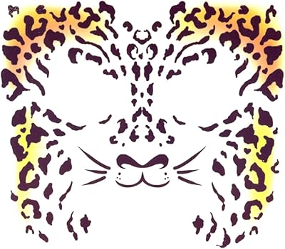 Full Face Temporary Tattoo - Cheetah
