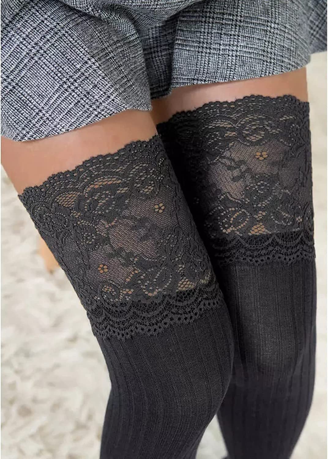 Calcetines Invierno Calcetines Altos Hasta El Muslo Para Mujer, Calcetines Elásticos Por Encima De La Rodilla, Calcetines Largos Cálidos De Punto A La Moda Para Botas, Cómodos Calcetines Termicos