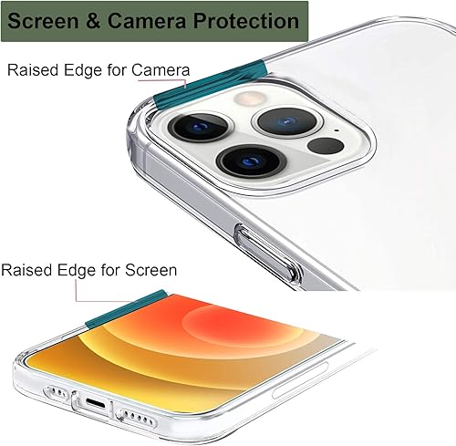 Miniatura 2 de Unov Case Compatible with iPhone 12 iPhone 12 Pro Case Clear with Design Slim Protective Soft TPU Bumper Embossed Pattern 6.1 Inch (Sierra Mountains)