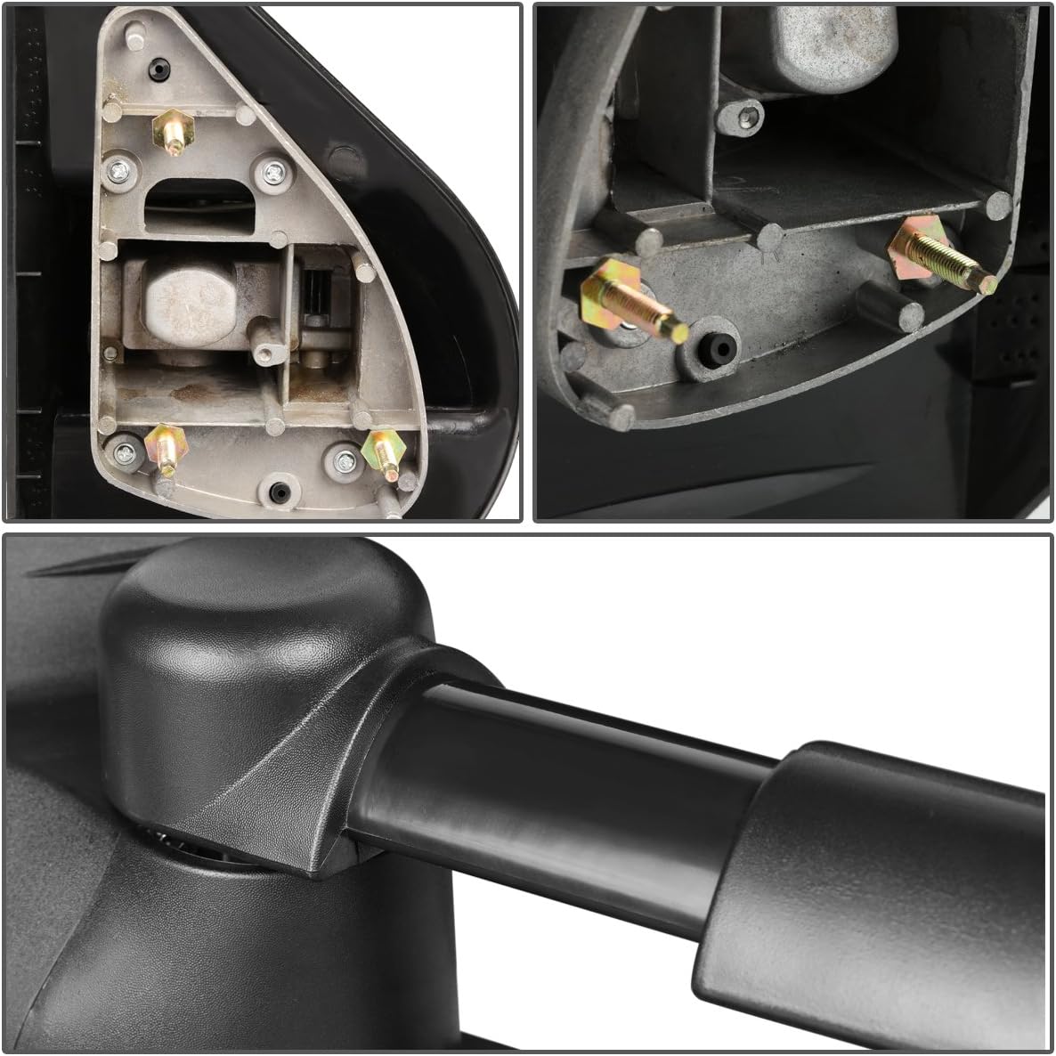 Auto Dynasty Driver Left Sdie Rear View Towing Mirror - Manual Telescoping | Manual Adjustment - Compatible with Chevy Silverado Suburban Tahoe GMC Sierra Yukon Escalade 07-14, Textured Black