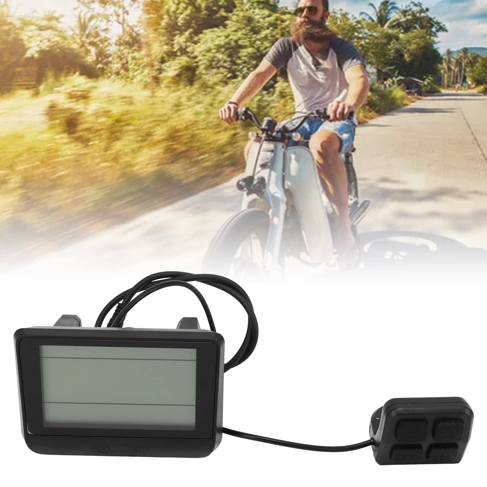 Buachois Panel de Pantalla LCD Universal para Bicicleta Eléctrica 24V 36V 48V