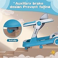 Vista 8 de Baby Walker with Wheels 4 in 1 Foldable Activity Center with Mute Wheels Adjustable Heights Anti-Fall Activity Center for Boys Girls Safe Infant