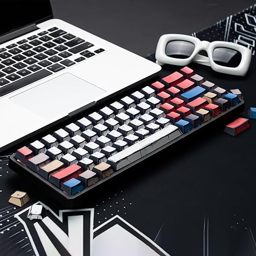 Miniatura 8 de Teclas PBT Retro Anime - Teclas de cerezo, teclas de teclado personalizadas 60, 65, 75, 100 por ciento, 5 sublimación de tinte lateral, 141 teclas