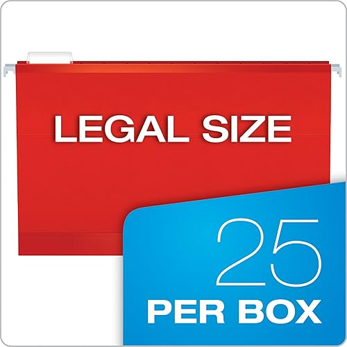 Vista 14 de Pendaflex fólder colgante reforzada, tamaño Legal, pestaña de 1/5, 25 por caja, Negro