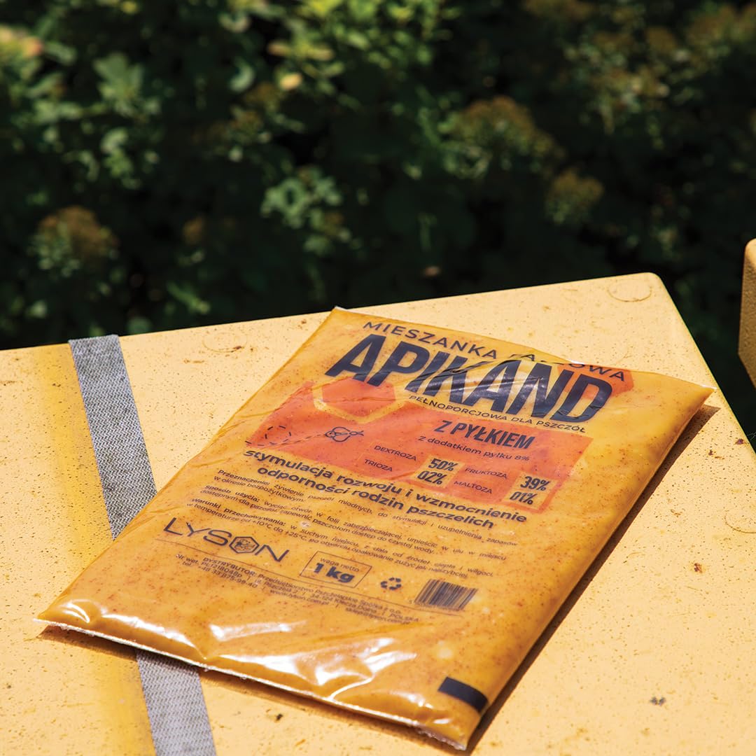 LYSON Apikand Nourriture pour Abeilles avec Pollen Pâte à Sucre Gâteau au Sucre Pâte à Nourrir Fournitures d'apiculture Aminés Essentiels Ruche Pâteuse Apiculture Miel 5x1kg