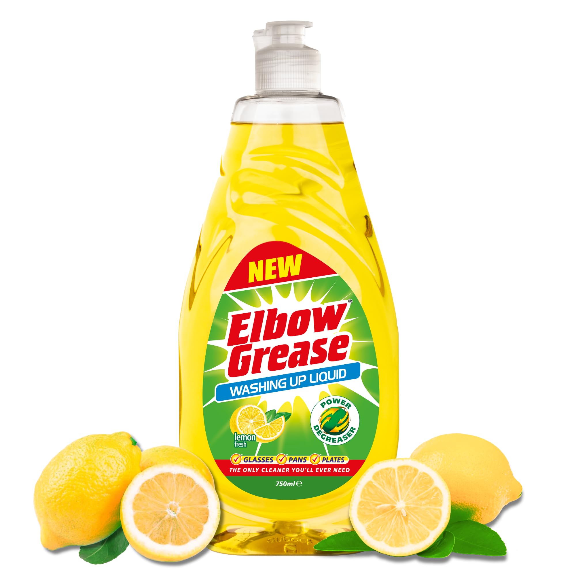 Elbow Grease Washing Up Liquid | Power Degreaser - Soap for Hand Washing Dishes, Pots, Pans & Glasses (Apple, 600ml) — view 18