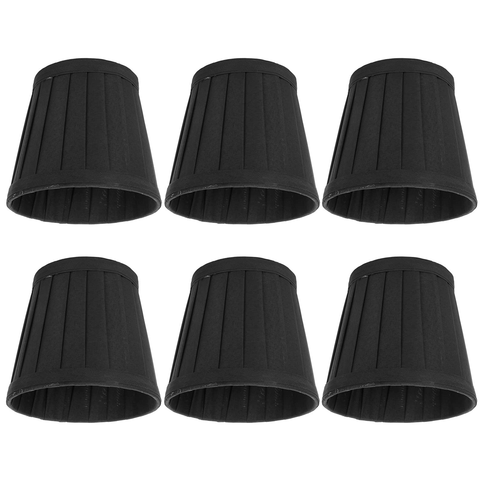6 Paralumi Stoffa E14 Nero per Lampade Parete e Illuminazione Interni Design Moderno e Minimalista