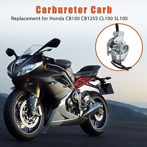Miniatura 6 de labwork Repuesto de carburador para Honda CB100 CB125S CL100 SL100 XL100 Reemplazo de carbohidratos para 16100-107-760