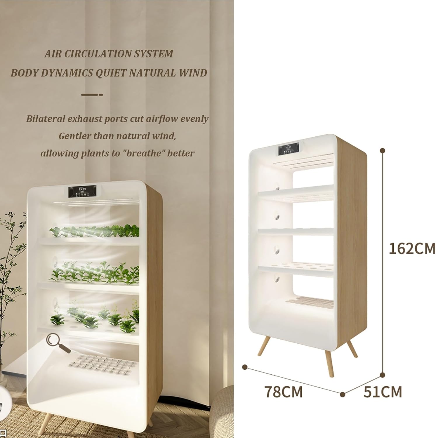 Hydroponics Growing Kits,hydroponics Growing Tower,Hydroponics Tower with LED Grow Light,Vegetables hydroponic Grow kit,for Herbs, Fruits and Vegetables.