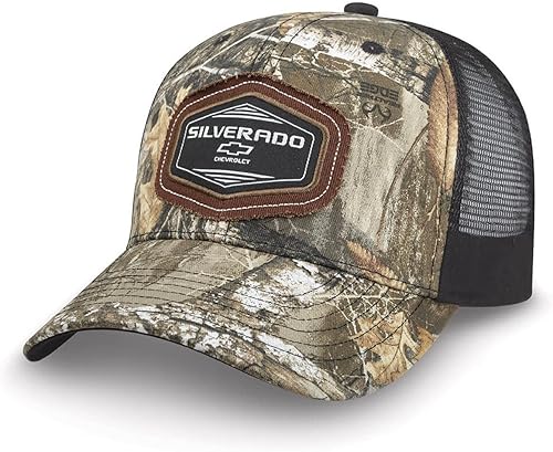 Chevy Silverado Realtree Edge Patch Cap - Chevrolet Camo Hat, Camouflaje
