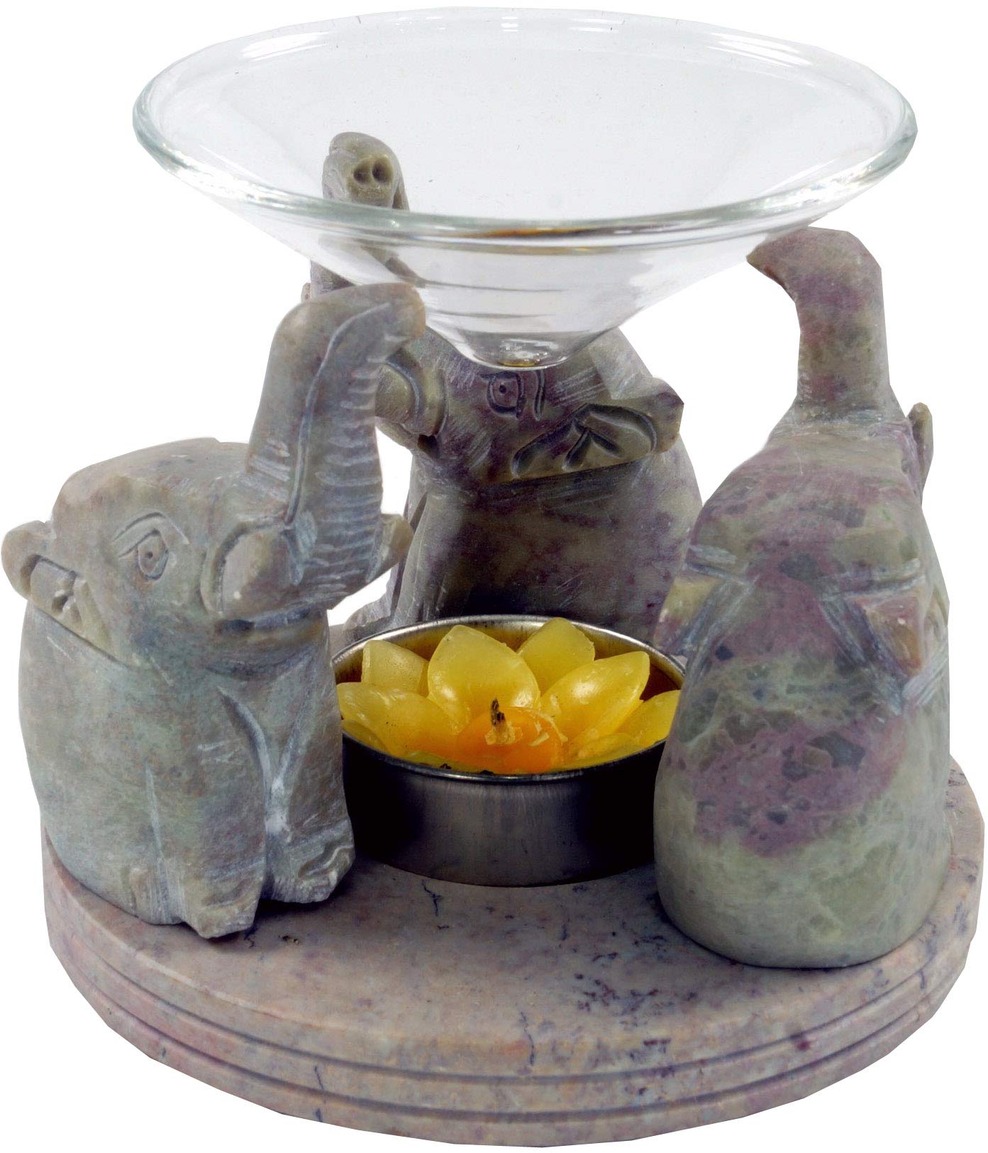 Produktbild von Weihrauch Zum Räuchern Keramik Duftlampe & Räucherstövchen „Sternenblume" – H 11/13 Cm, Inkl. Schale, Edelstahlsieb & Podest – Für Duftöle, Weihrauch & Kräuter | Incense Burner Stövchen Für Duftöle