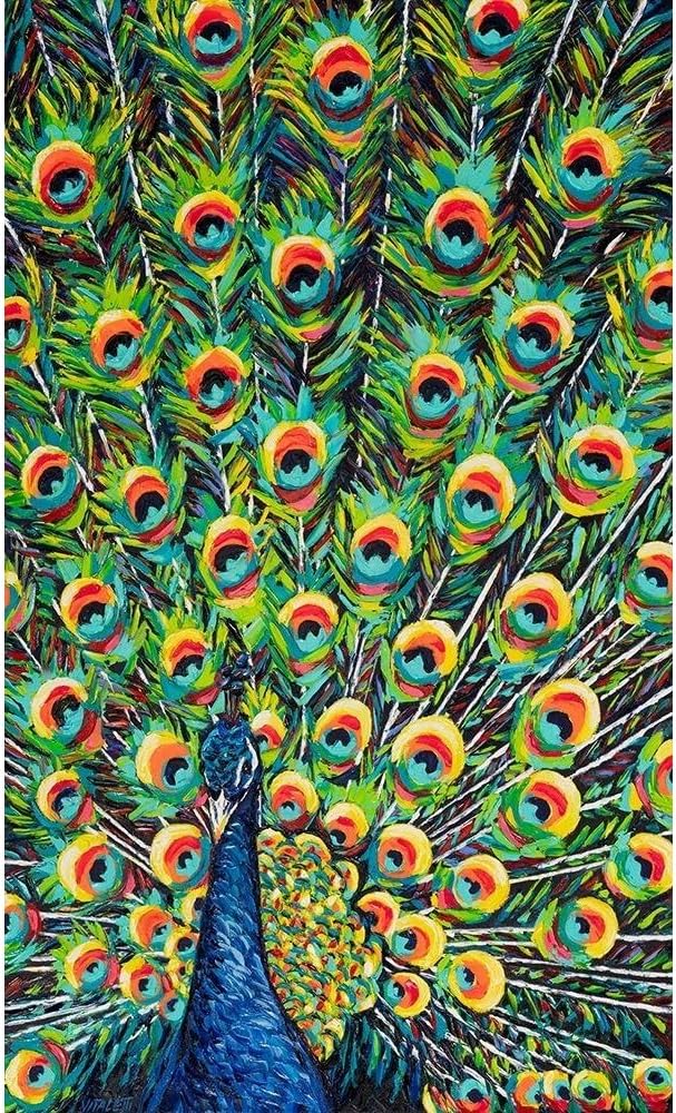 ArtDirect Lavish Peacock I Unframed Art Print Giclee Poster by Vitaletti, Carolee - Ready for Framing with Customization Sizes 6x10, 8x14, 12x20, 22x36, 29x48, and 36x60 Inches