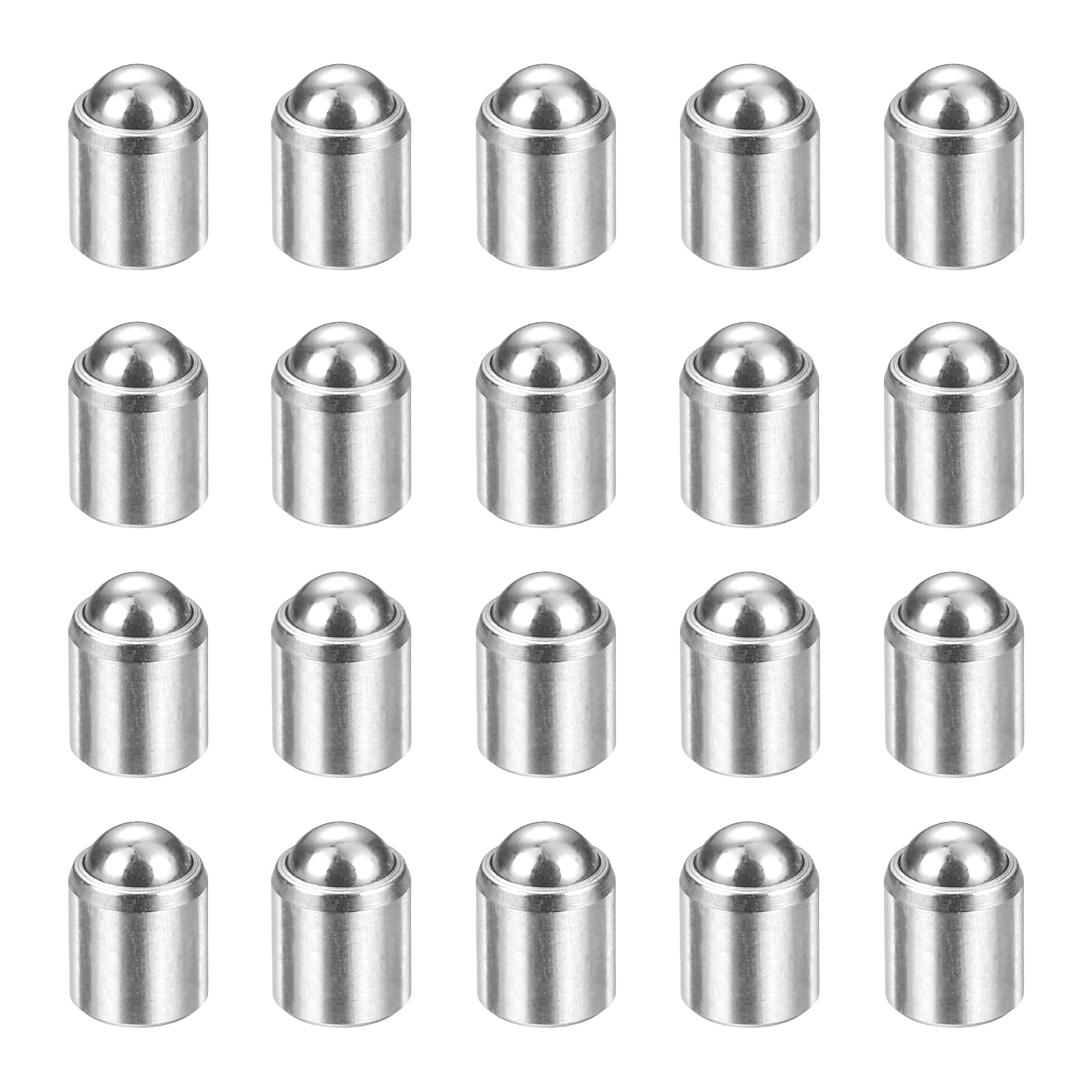 sourcing map 20pcs Ball Point Spring Plungers 3x3mm 5N Elasticity Stainless Steel No Step Positioning Beads Ball Catch Latch for Door Cupboard Mechanical Devices Clamps Furniture