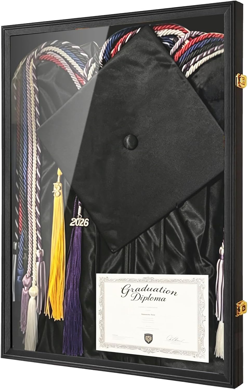 17x23 Graduation Shadow Box Frame for Cap Gown Diploma Tassel-1P