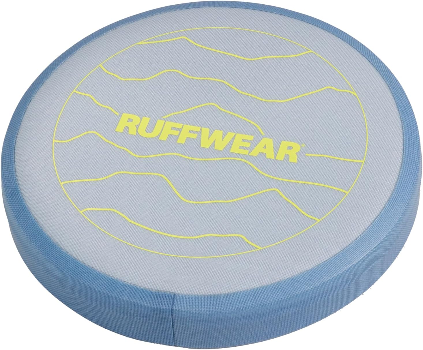 Camp Flyer Dog Frisbee, Lightweight 8.7 in Flexible Flying Disc Dog Toy for Land Fetch, Soft on Teeth, Durable/High‑Visibility, Waterproof Finish, Doubles as Bowl, Polar Blue