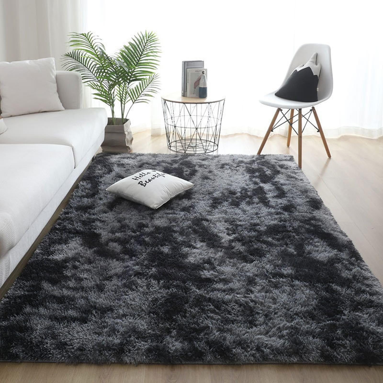Tapis doux anti-glisse 130 x 240 cm pour sécuriser un sol de salon