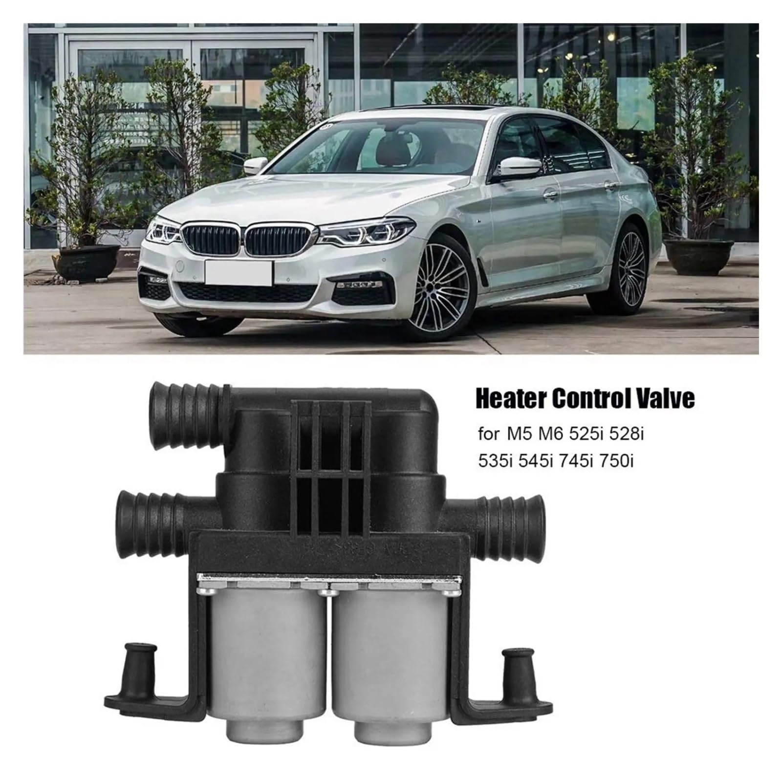 Accessoire de voiture de soupape de commande de chauffage, adapté for M5 M6 525I 528I 535I 545I 745I 750I 64116906652 64116908294 Ensemble de vanne de chauffage