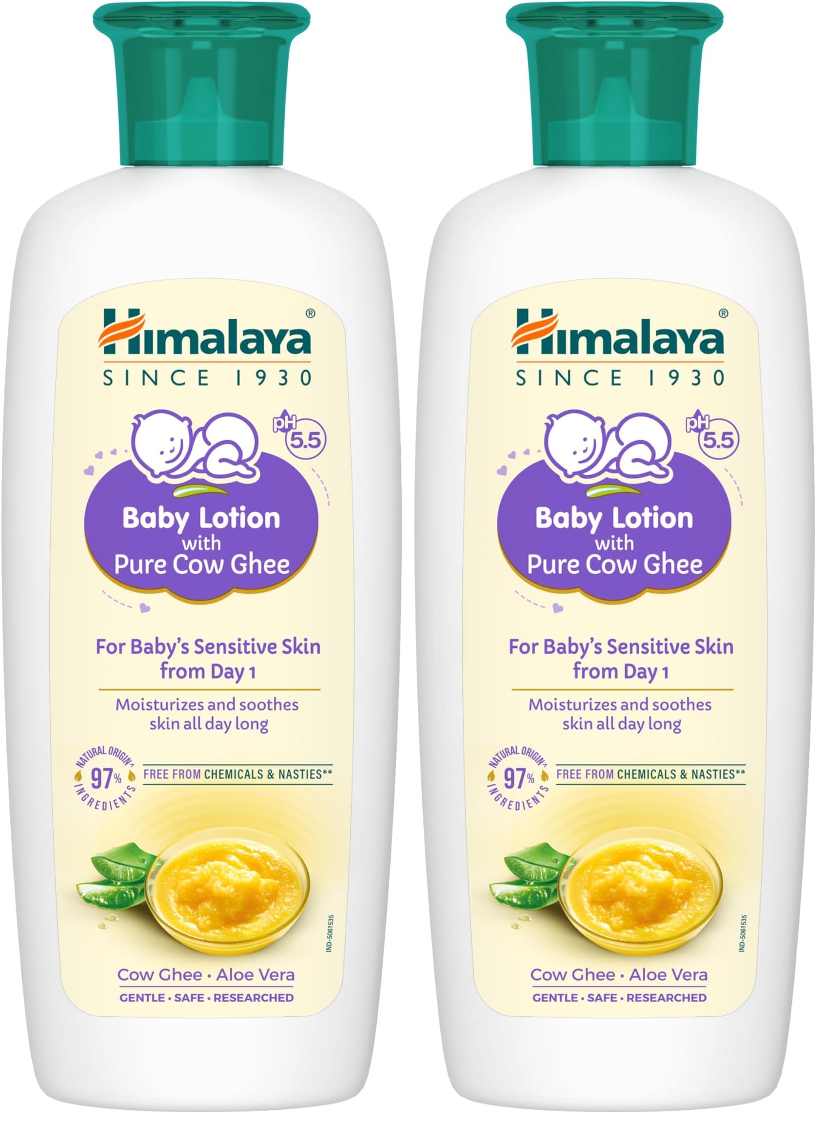 Himalaya Baby Lotion With Pure Cow Ghee 200Ml|Ph5.5|Pure Ghee|Aloe Vera|Safe For Newborns|For Baby's Sensitive Skin|No Parabens|No Phthalates|No Mineral Oil|No Synthetic Color|Dermatologically Tested-image-39
