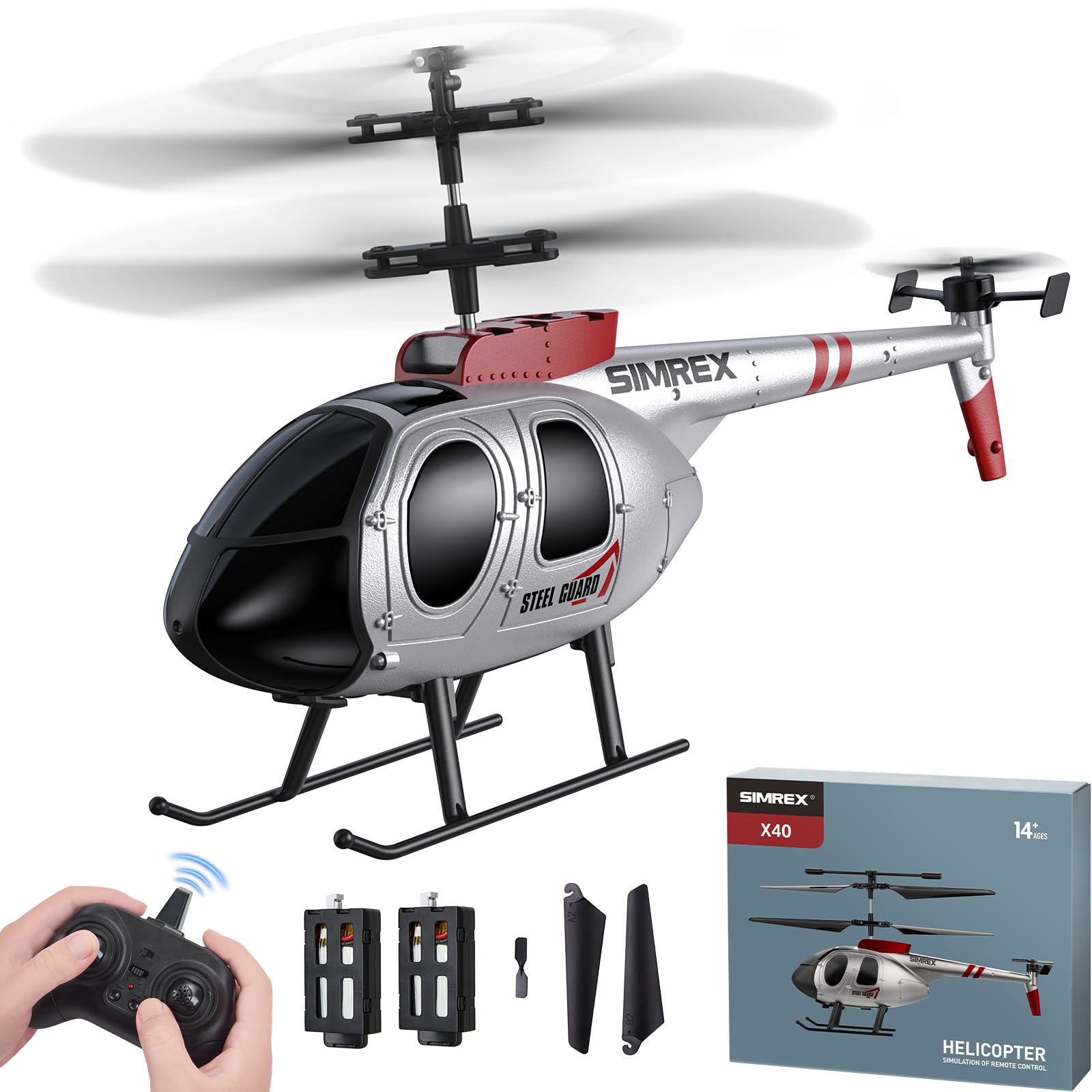 SIMREX Remote Control Helicopter for Kids 2 Speed Mode With 20Mins Flight, Helicopter Toy Drone, Altitude Hold