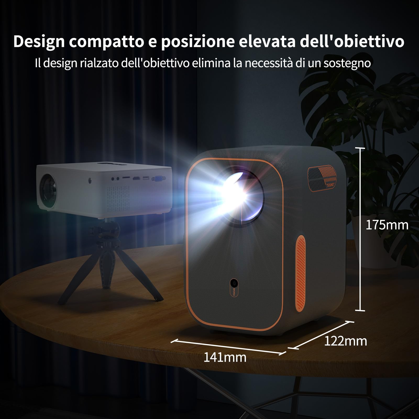 WEMAX Mini Proiettore Certificato Netflix & Google TV Smart Proiettore Portatile 4K & 1080P Nativo Dolby Audio WiFi Bluetooth Home Cinema Esterno