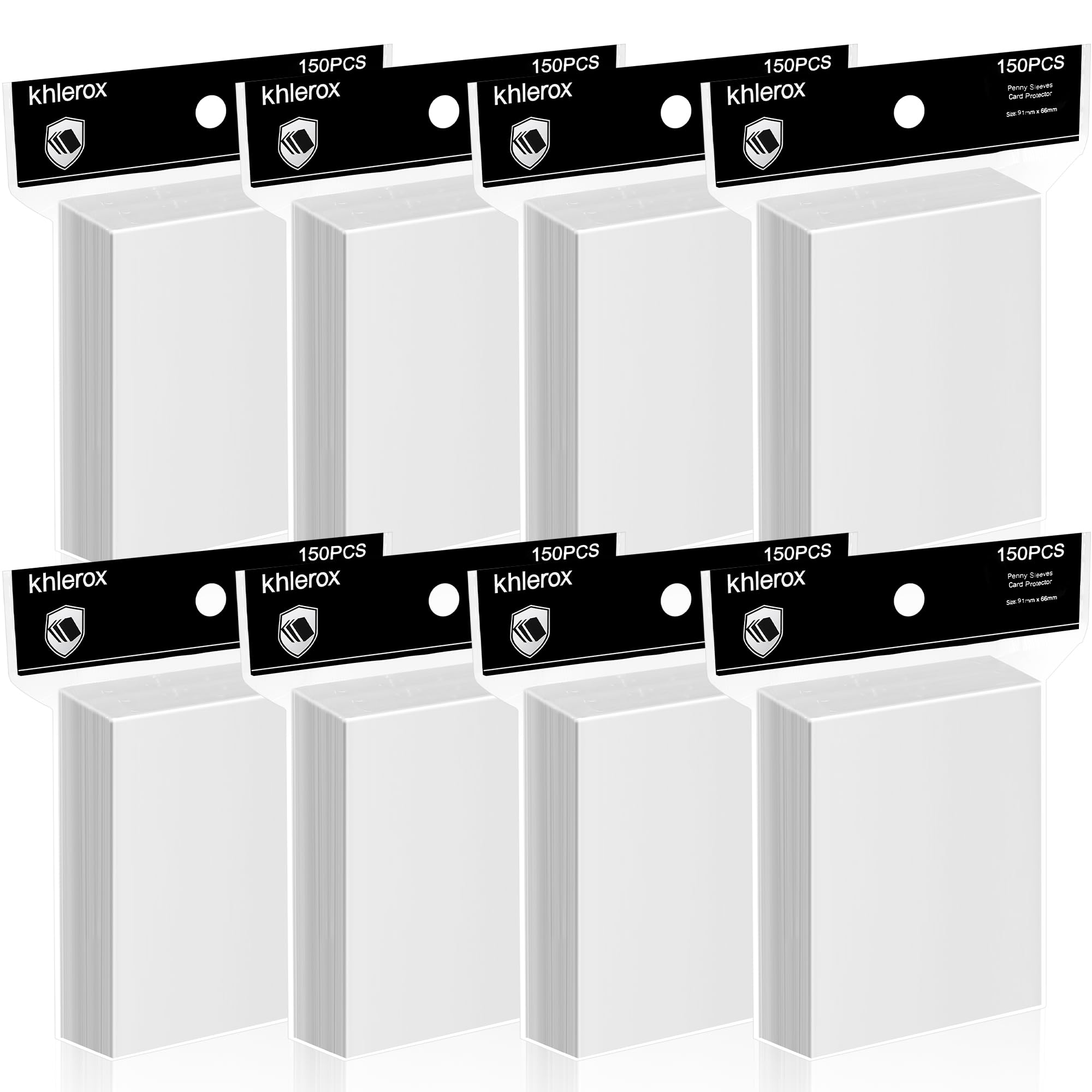 khlerox Soft Clear Card Sleeves, 1200pcs Penny Sleeves Standard Size Protectors for Trading, Football, Baseball, Sports, Game, MTG, TCG Cards, Dust & Water Resistant, 91 x 66 mm