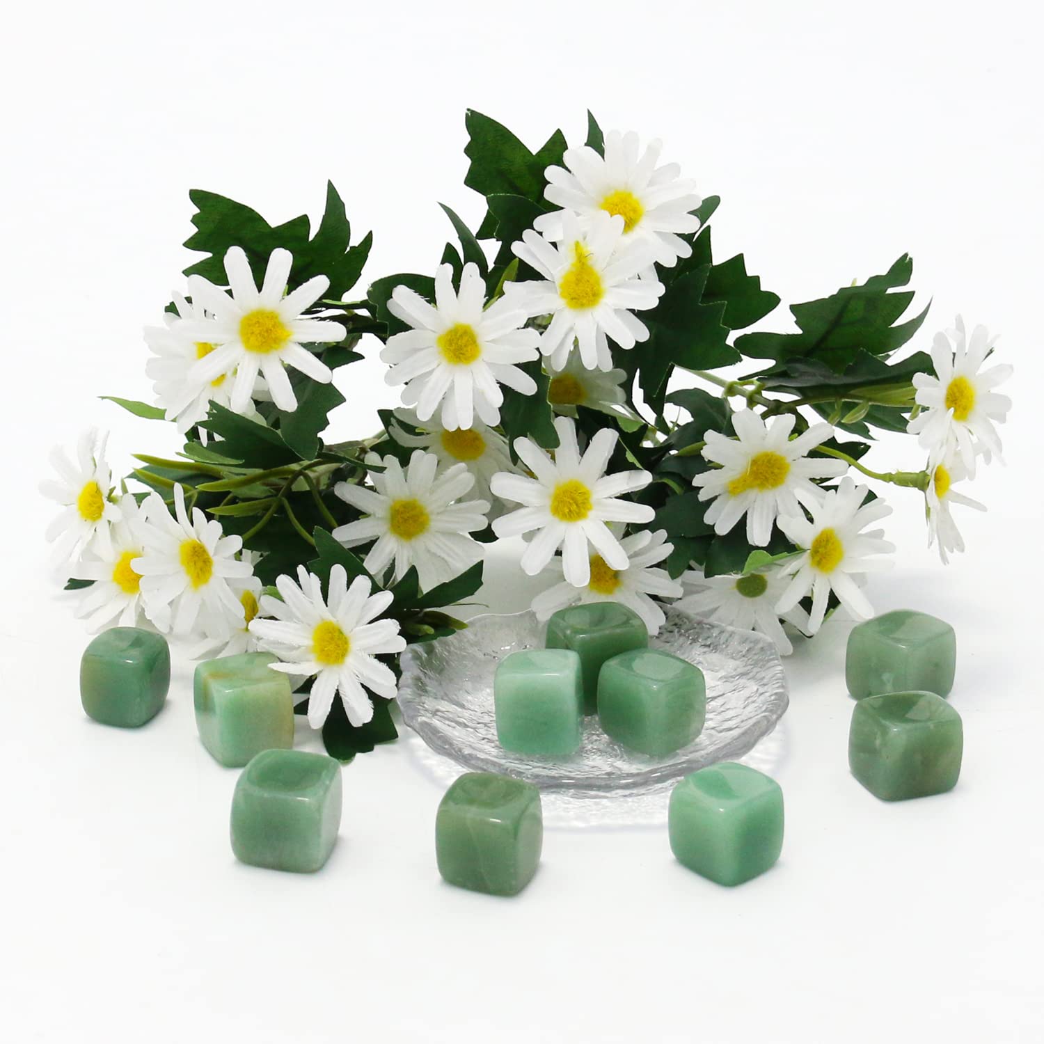 Pietra Verde Naturale Aventurina Lucidata - Set di 4 pietre naturali, equilibra la tua energia vitale