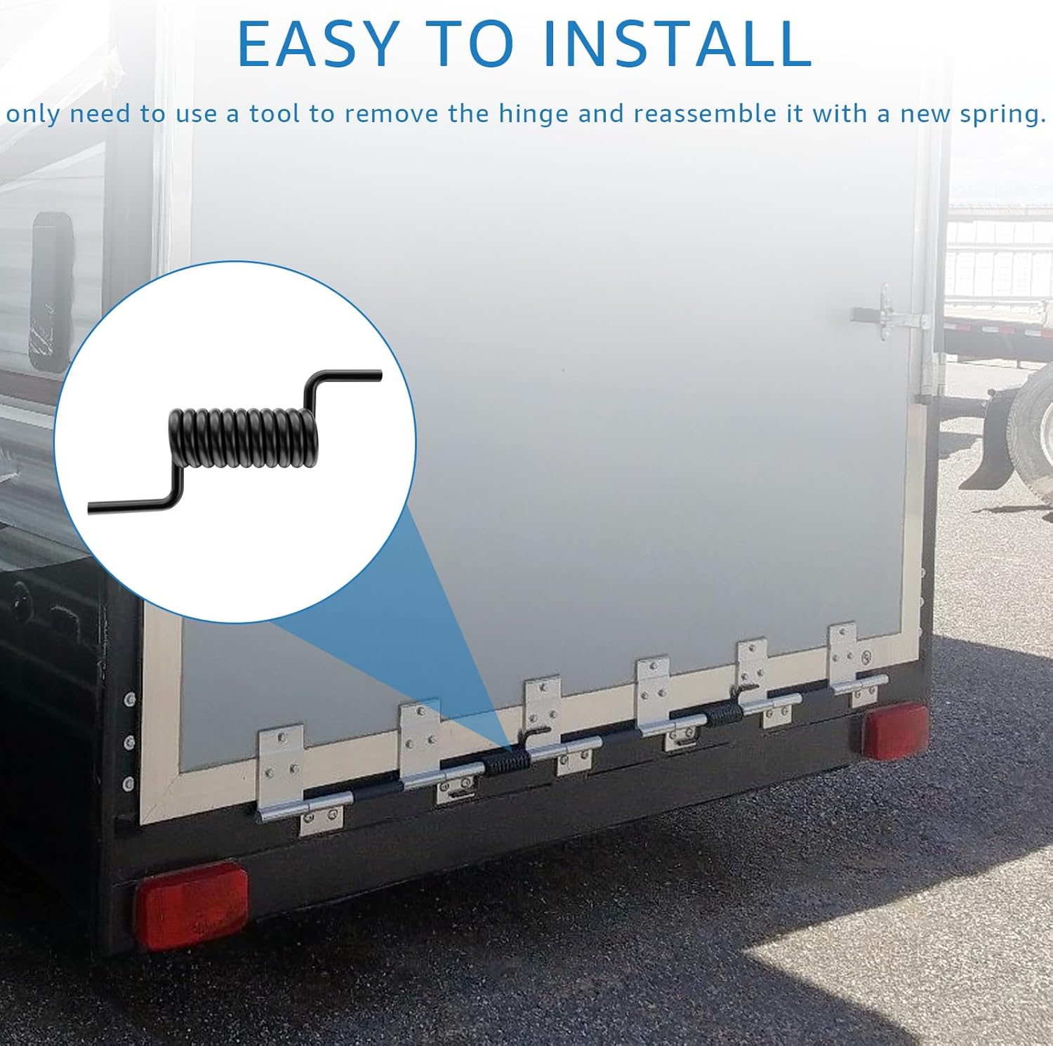 2 PCS 173067 Ramp Door Spring Replacement for Toy Hauler Trailer Gate Spring Assist, Utility Toy Hauler Ramp Gate Spring Black