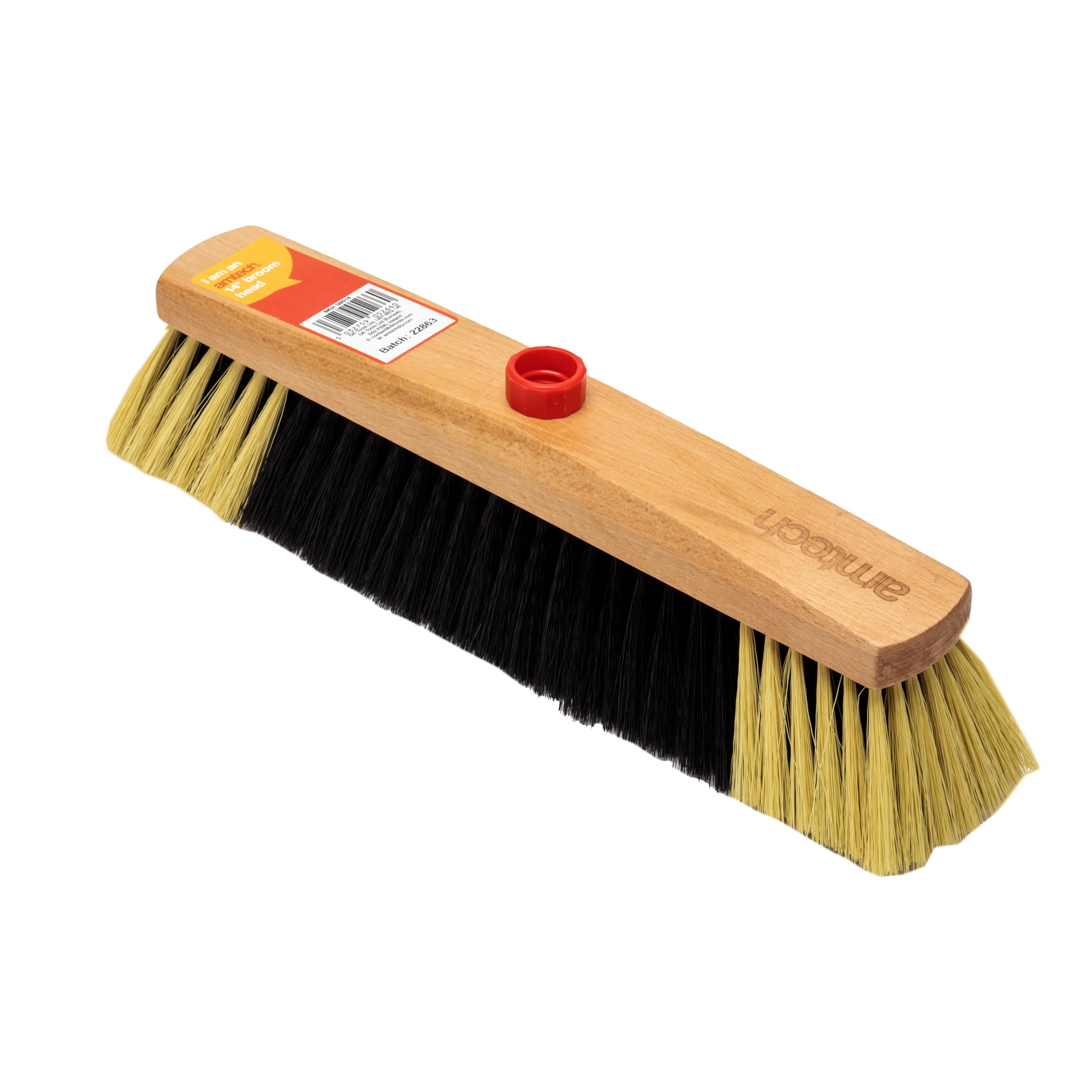 Amtech - Soft Broom Head for Sweeping Dirt and Debris on Indoor and Delicate Surfaces, Durable and Long Lasting, Easily Attached to Handles with Universal Screw Thread (350mm)