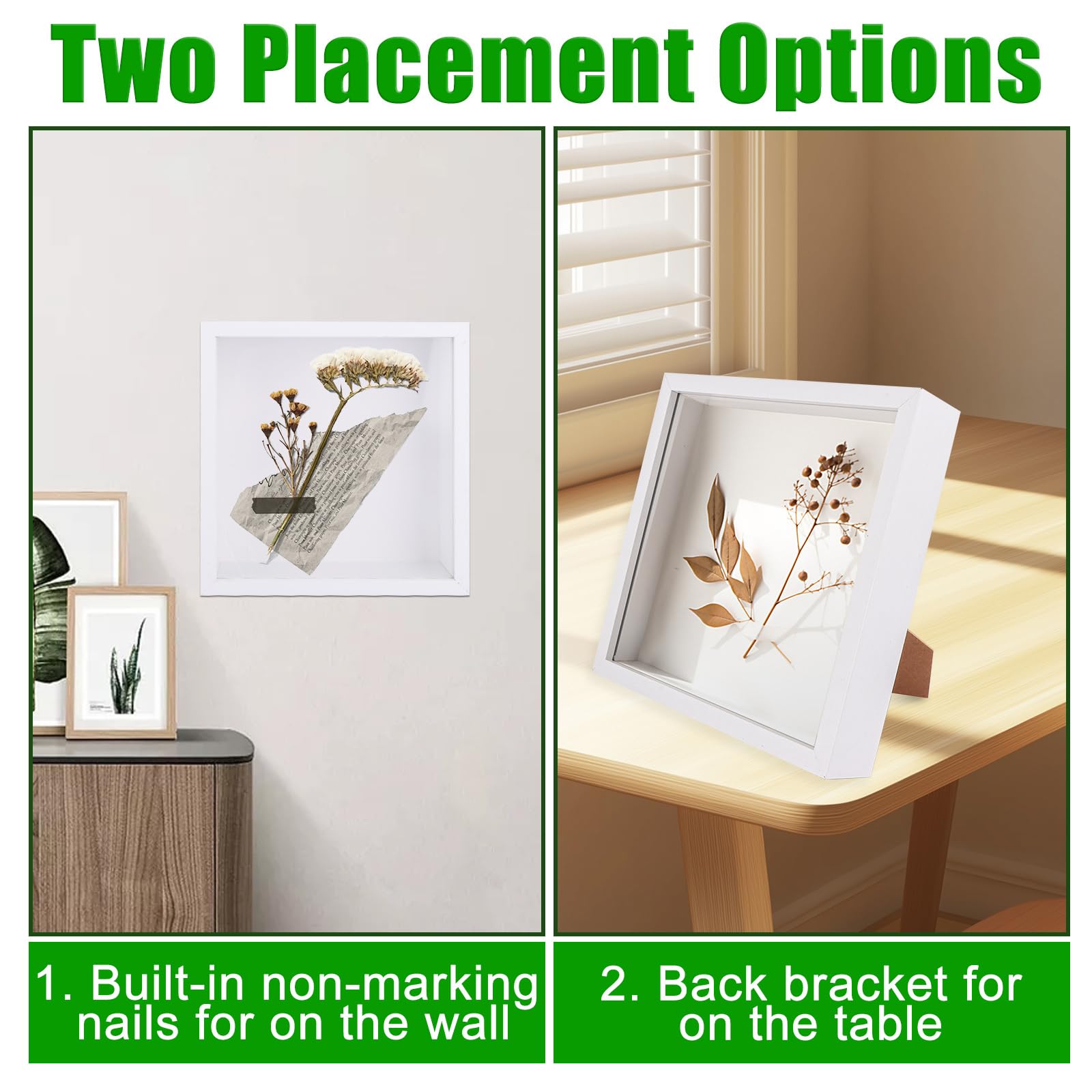 LOPYXBR 4PCS Shadow Box Frame 8x8 Inch Deep Box Frames for Crafts 3D Deep - Image 3