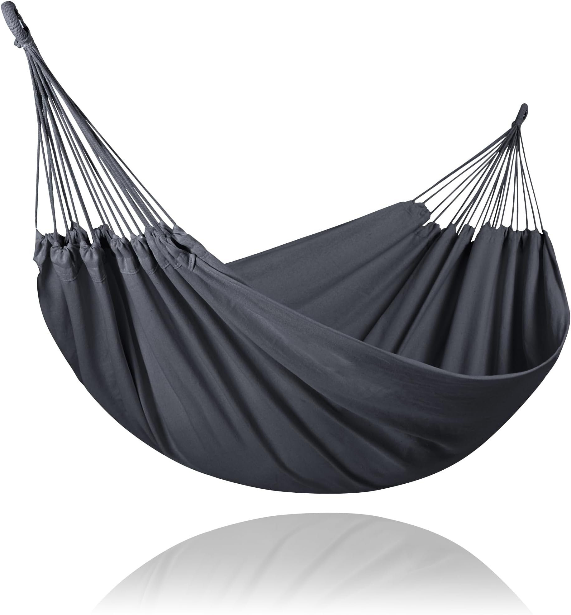 SUNCREAT Hammocks Outdoor Camping Double Hammock, Extra Large 2 Person Hammock for Camping, Dark Gray