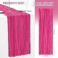 Vista 394 de Showgeous 10 Pack Baby Pink Cheesecloth Table Runner 10FT Long Semi-Sheer Gauze Table Runner Boho or Rustic Wedding Decor for Wedding Decor Arch