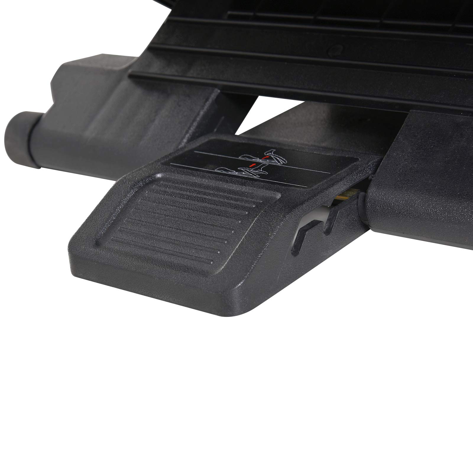 HOMCOM Pedana Poggiapiedi da Scrivania o Ufficio, Antiscivolo con Altezza Regolabile (10-16.5cm) e Angolazione 0-30°
