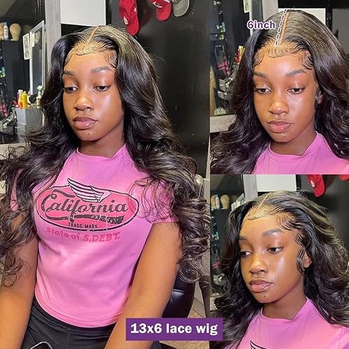 Miniatura 2 de Pelucas de cabello humano con encaje frontal de 13 x 6 pelucas de cabello humano para mujeres negras 28 pulgadas cabello humano prearrancado con