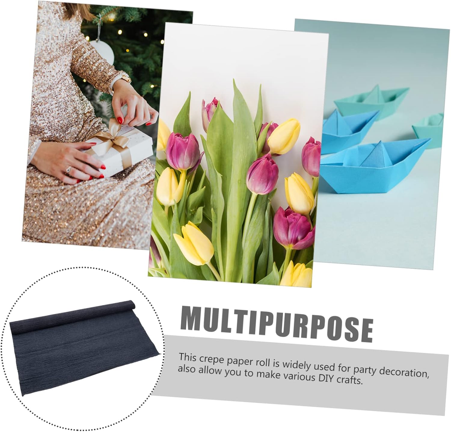 AUTSUPPL Crepe Paper Flower Crepe Paper for Wrapping Decorations Ornaments Craft Supplies DIY Art