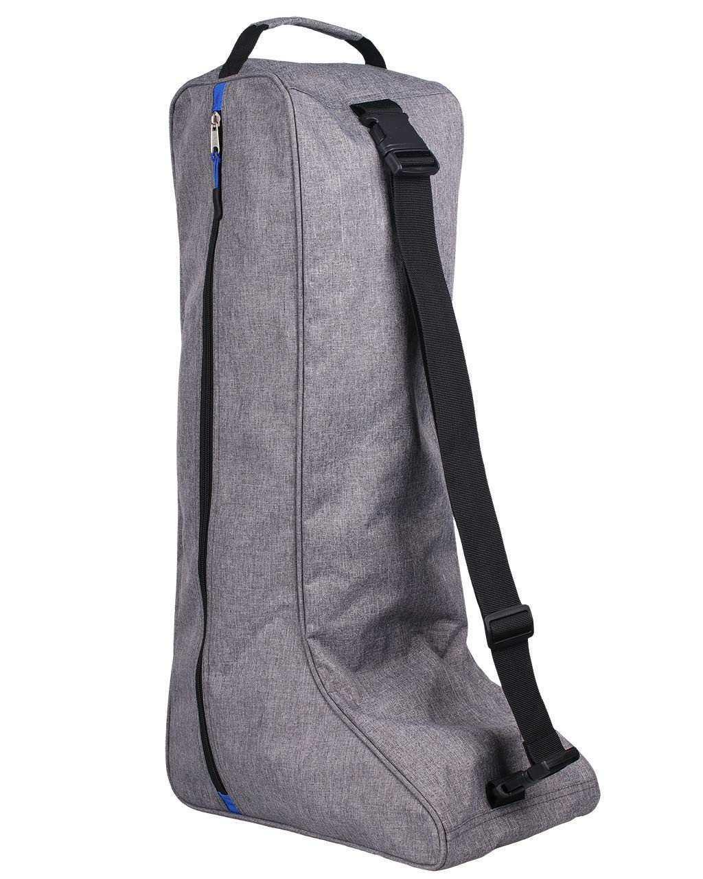 Sac à bottes QHP Gris avec sangle réglable et poignée de transport