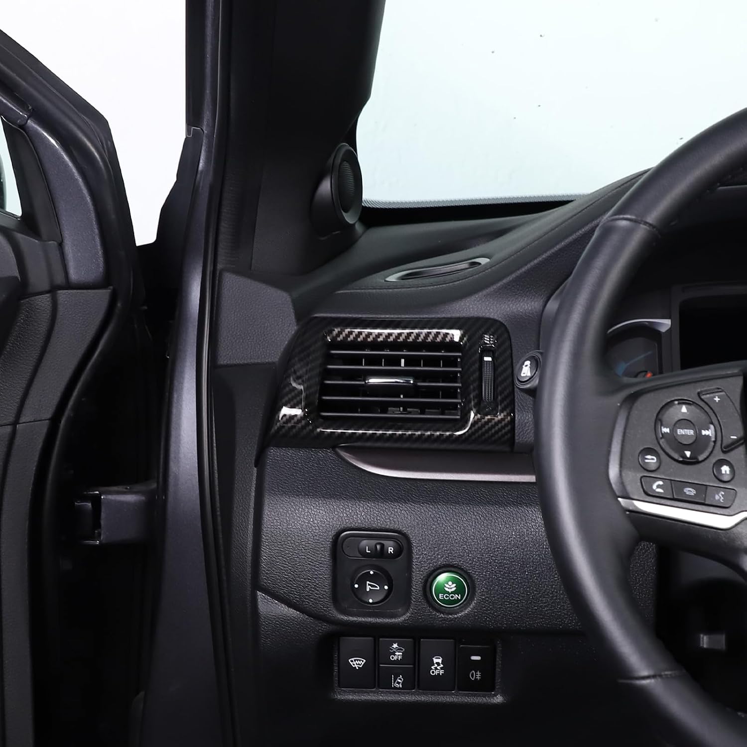 Car Air Vent Frame Trim Center Console Side Air Outlet Cover Fit for Honda Pilot 2015-2022 Dashboard Air Conditioning Vent Outlet Cover Frame Decor (Carbon Fiber Pattern)