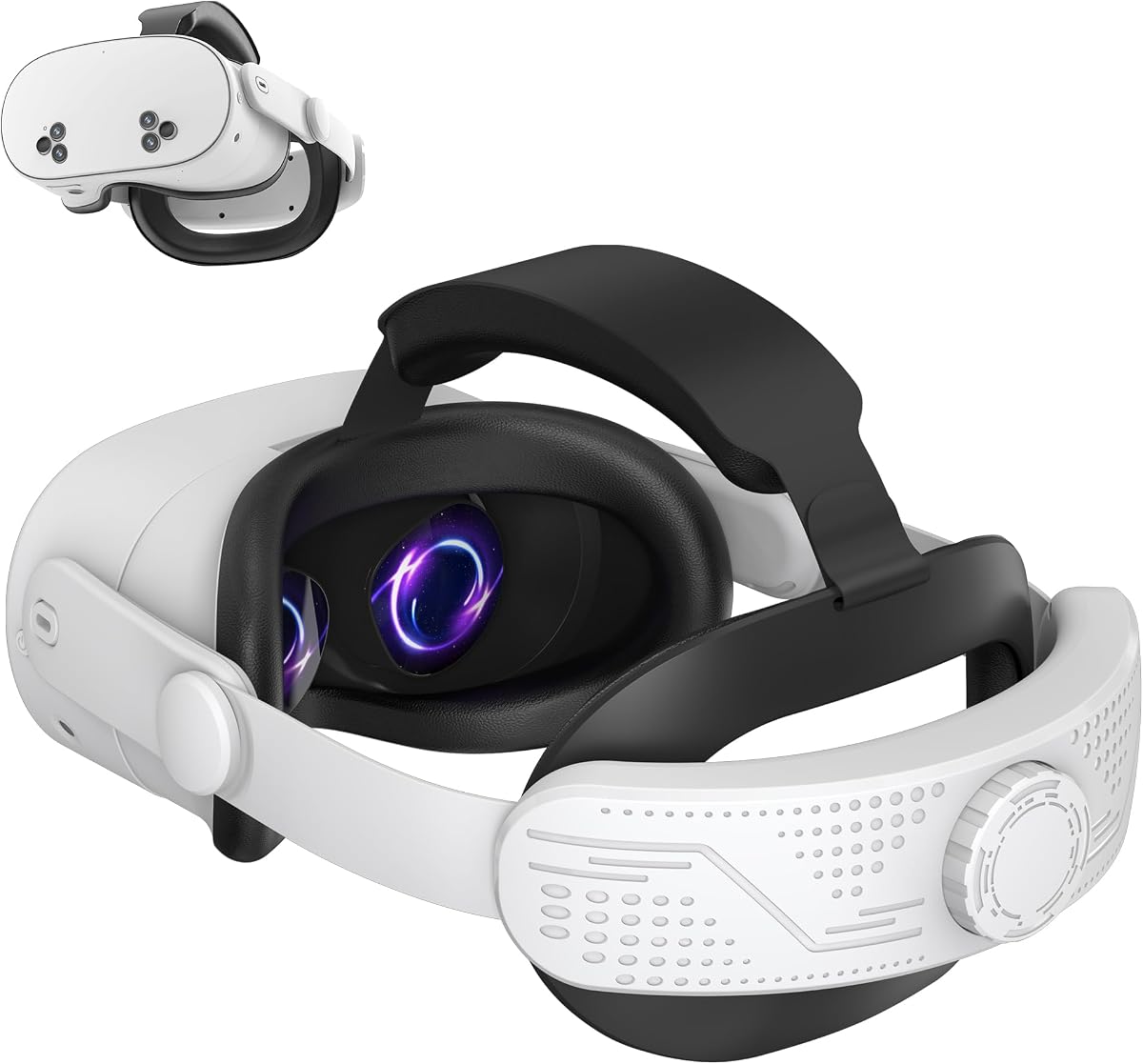 Correa de cabeza cómoda para Meta Quest 3S - Recambio de correa ajustable Elite con alivio de presión, comodidad mejorada y peso equilibrado - Diseño ligero y retráctil para auriculares VR (para Quest 3S)