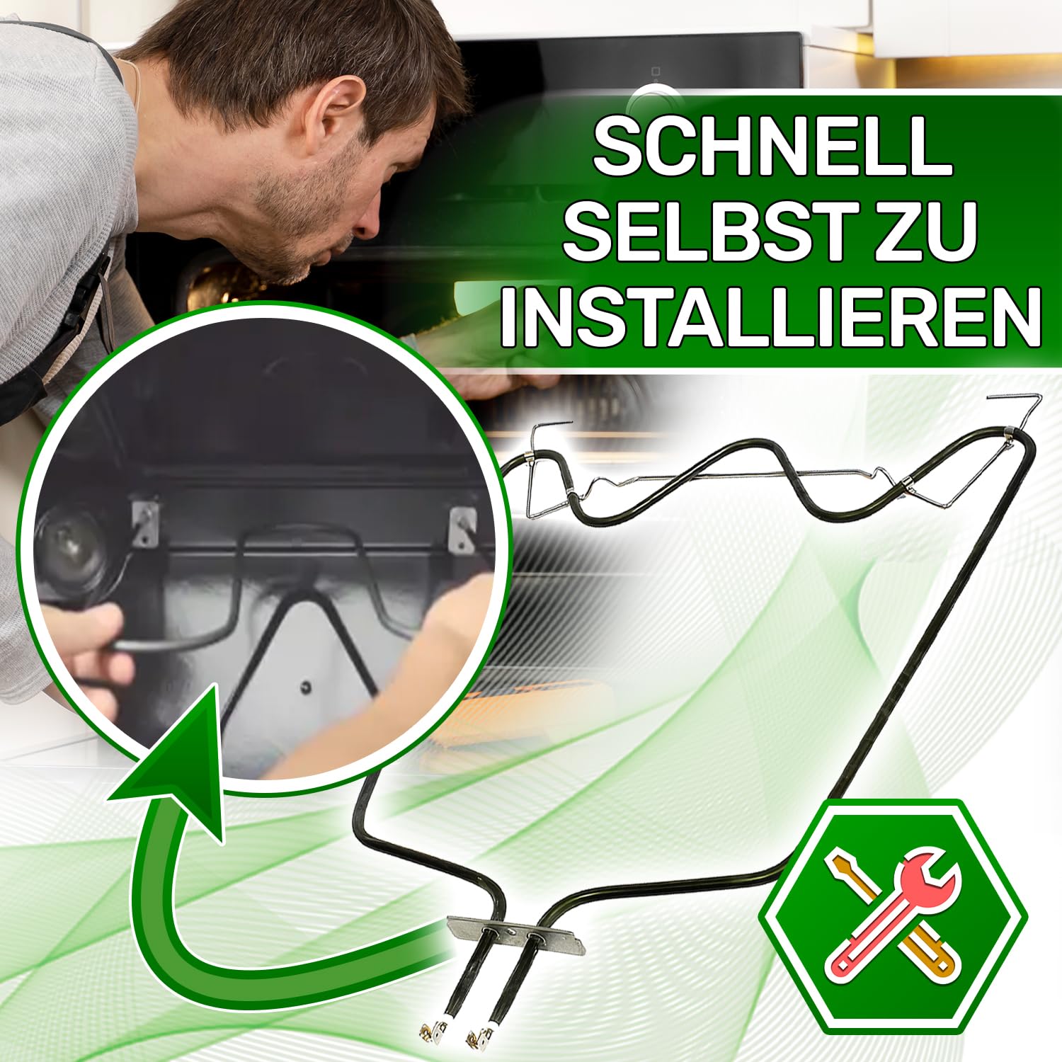ONIX TECH Unteres Heizelemente für Backöfen & Herde 1150 W 220 V/240 V mit Originalcode 481010551720 C00319574 für Whirlpool für Indesit - Garantie 5 Jahre
