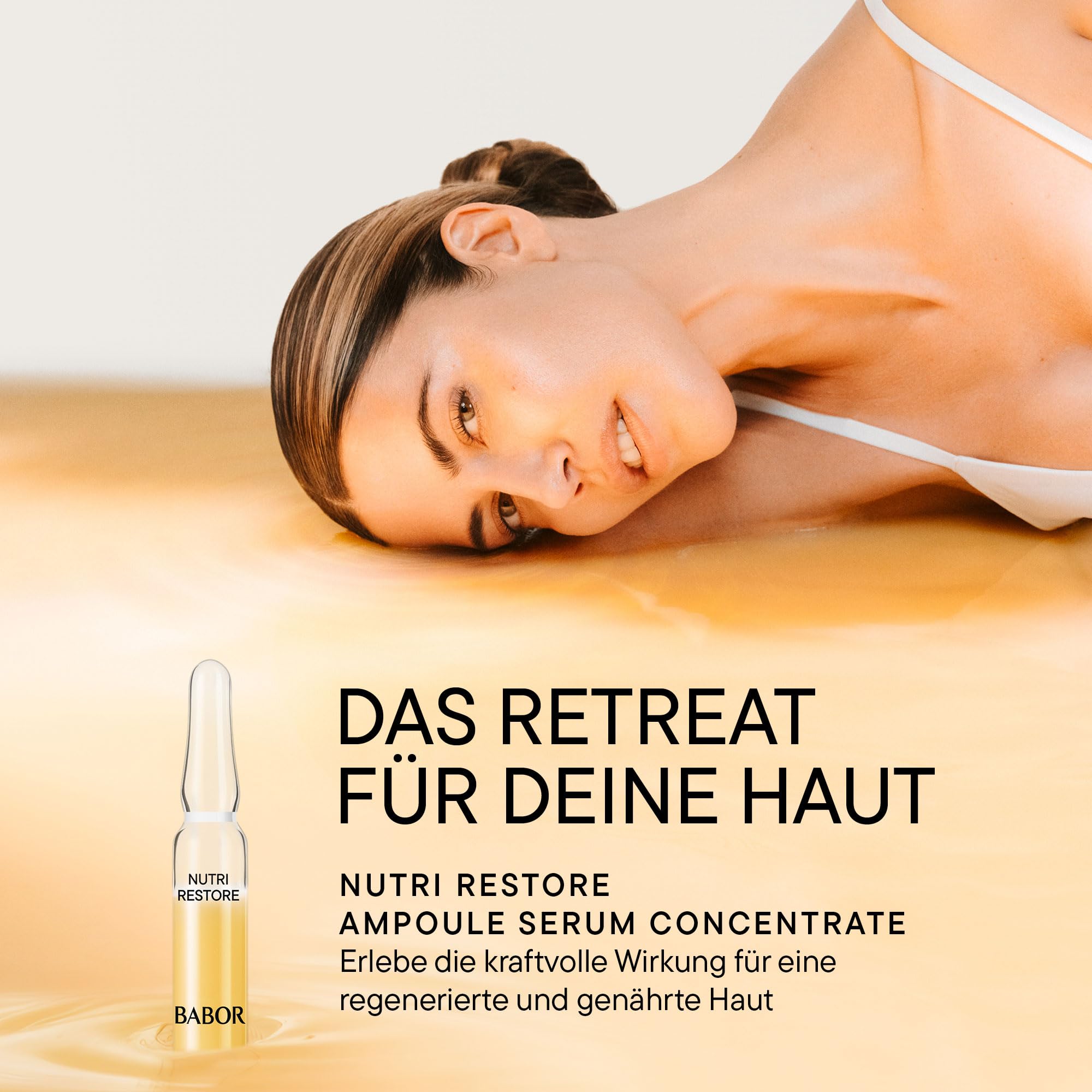 BABOR Nutri Restore Ampullen, vegane Gesichtspflege mit einzigartiger Kombination aus 19 Mikronährstoffen, Aloe Vera und Arganöl – für eine gestärkte Hautbarriere (7 x 2 ml)