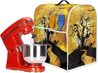 Halloween träd katt S storlek mixerskydd tygskydd för mixer kompatibel med 5-8 Qt skål lyft stativ mixer halloween present halloween dekoration