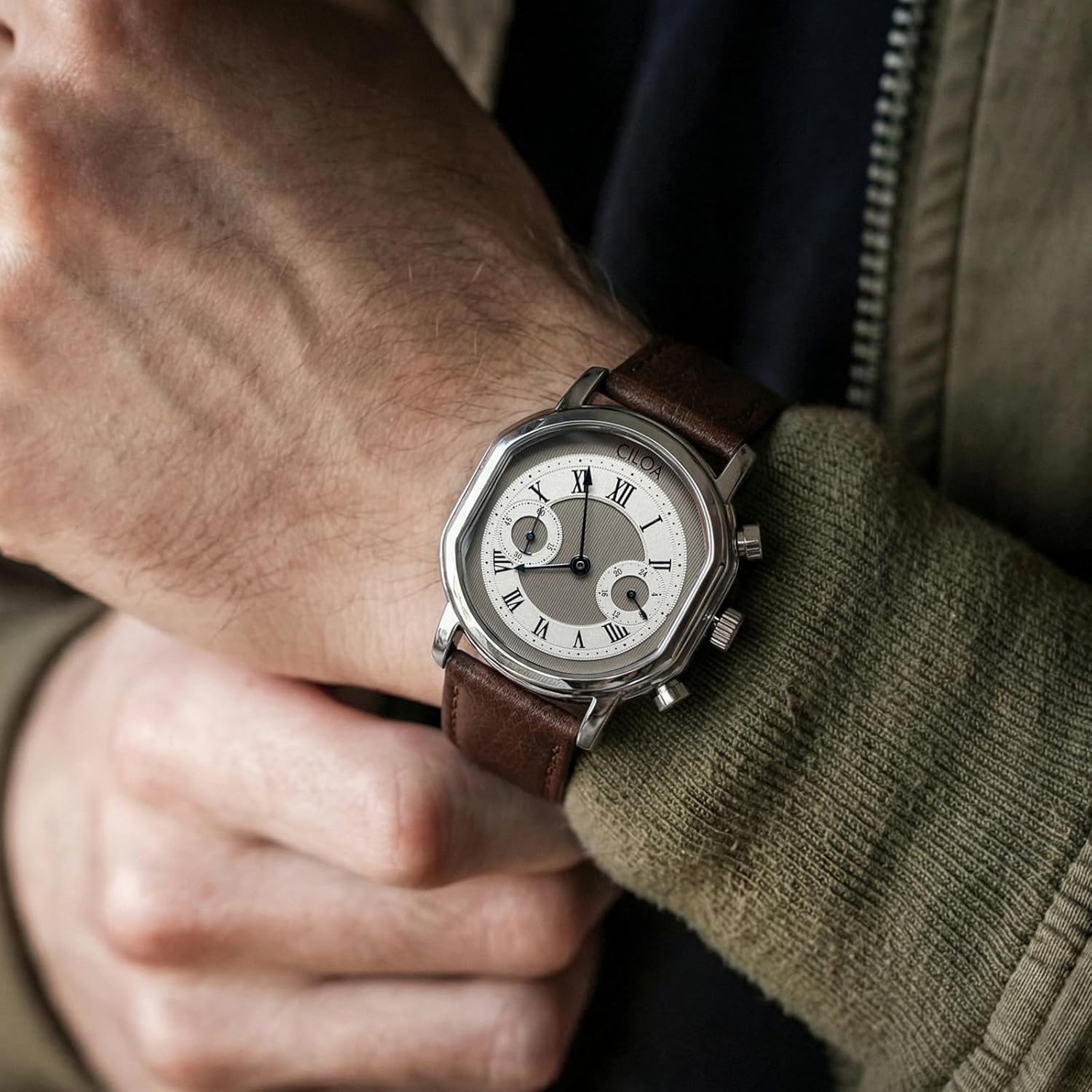 CILOA Mens Watches Leather Watch Analog Watch for Men Luxury Fashion Business Casual 30M Waterproof Men's Wrist Watches - Image 5