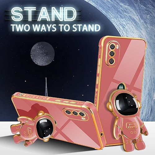 Miniatura 4 de Buleens Funda para Motorola Moto G 5G 2022 con soporte de astronauta, fundas para Moto G 5G 2022 para niñas y mujeres, bonita funda de teléfono con