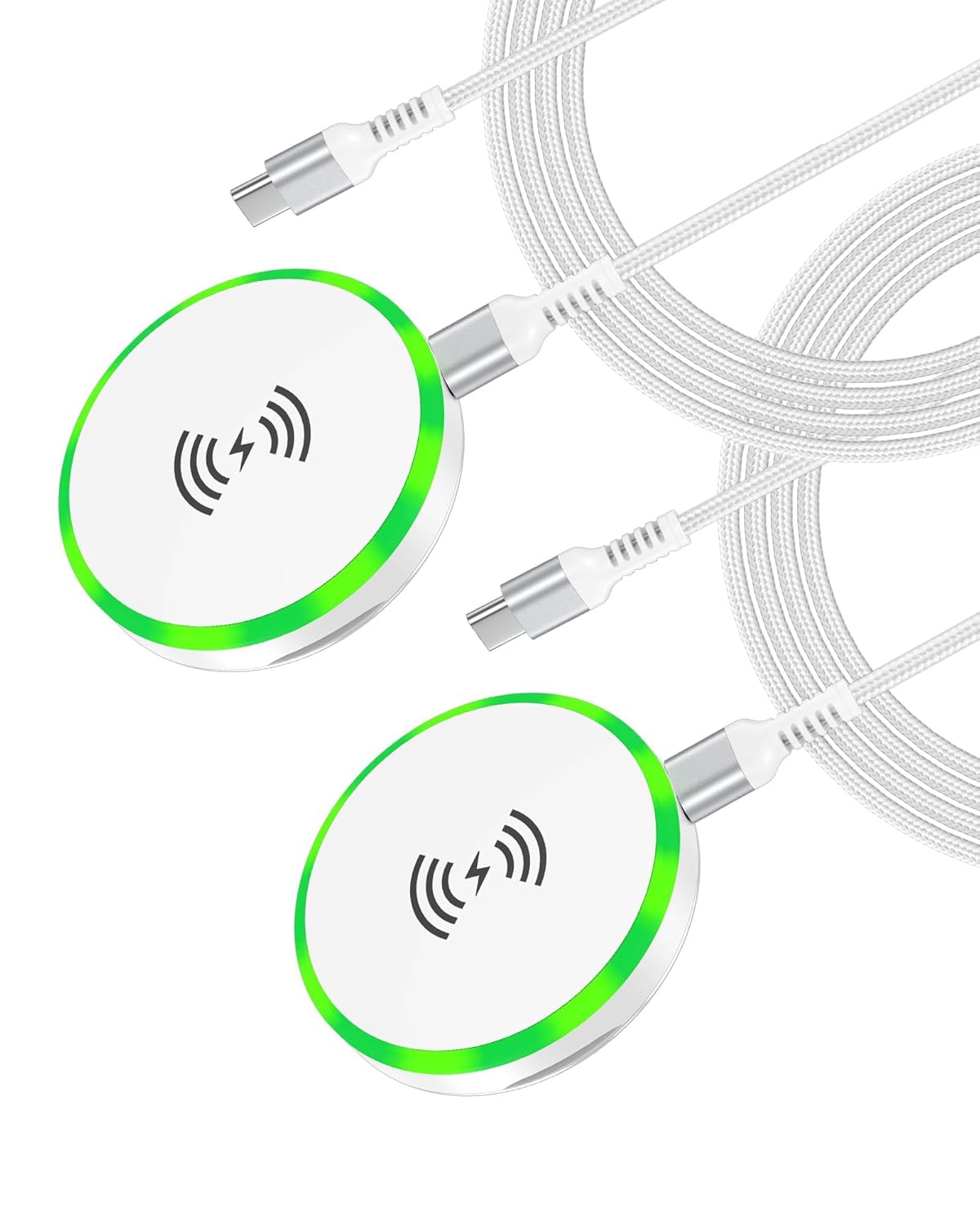 Pixelsnap 10 9a MagSafe Wireless Charger Pad with Stand 15W Fast Charging Magnetic Pad for Samsung Galaxy S25 Ultra/S24, iPhone 17/16e/15, Google Pixel 9a/10 Pro XL, AirPods, Android Cordless Charger White