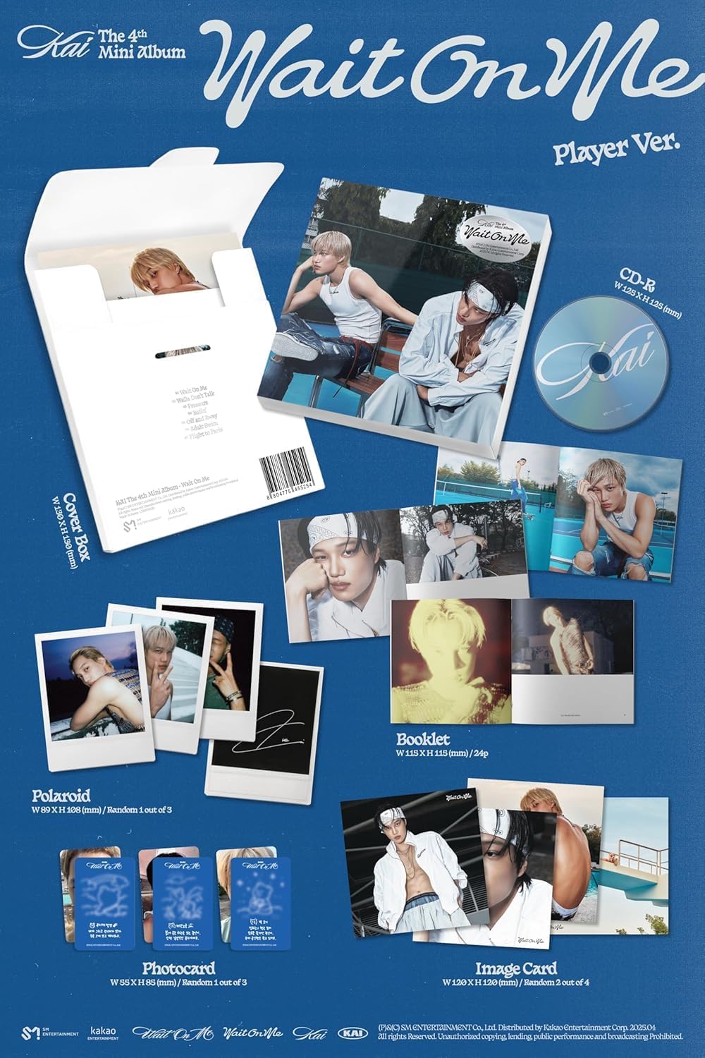 KAI EXO Wait On Me All Set [2 Photobook + Sleeve + Player + Wing Ver Set] 4th Mini Album